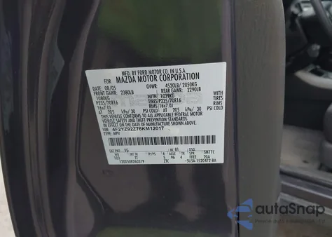 2006 Mazda Tribute I из США, поврежденный, VIN 4F2YZ92Z76KM12017